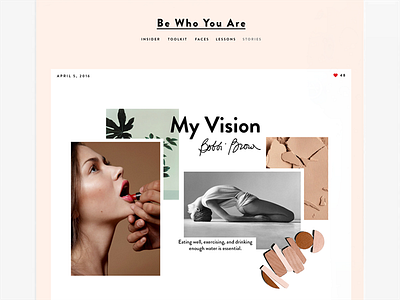 Blog Page Concept beauty blog clean collage template