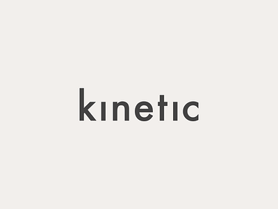 Kinetic Logo Concept clean concept logo sans serif typography