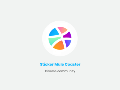Sticker Mule Coasters: "Diverse community" design diverse dribbble hexa linear sticker mule