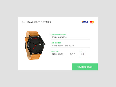 Day 004 - Credit Card Payment 100 days design form minimal order payment ui visa web