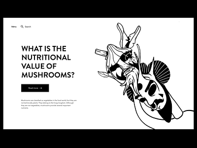 About mushrooms artwork black and white design illustration inteface minimalism ui ux web