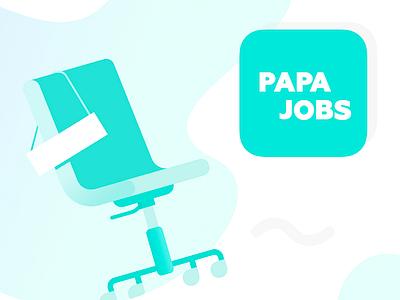 Papajobs - mobile application for finding a job app apps application appstore artwork design google play illustration ui ux web