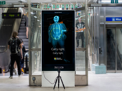 Carry light. Carry right. dooh kinect microsoft
