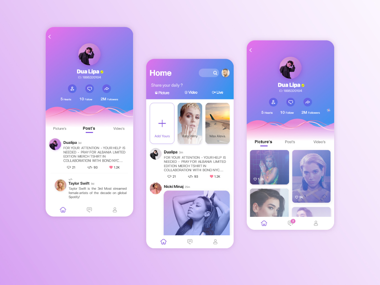 Social Media Mobile APP by Hothifa Alamor on Dribbble