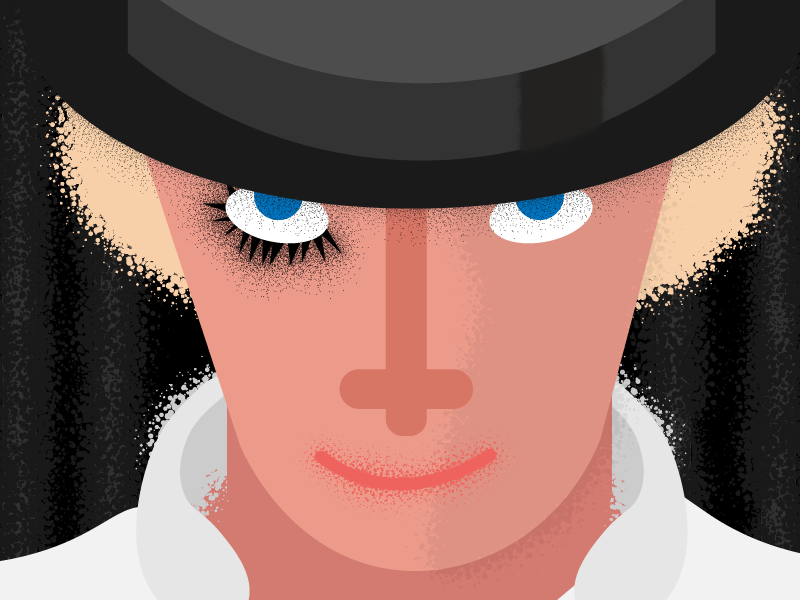 A Clockwork Orange geometric illustration illustration movie poster a clockwork orange