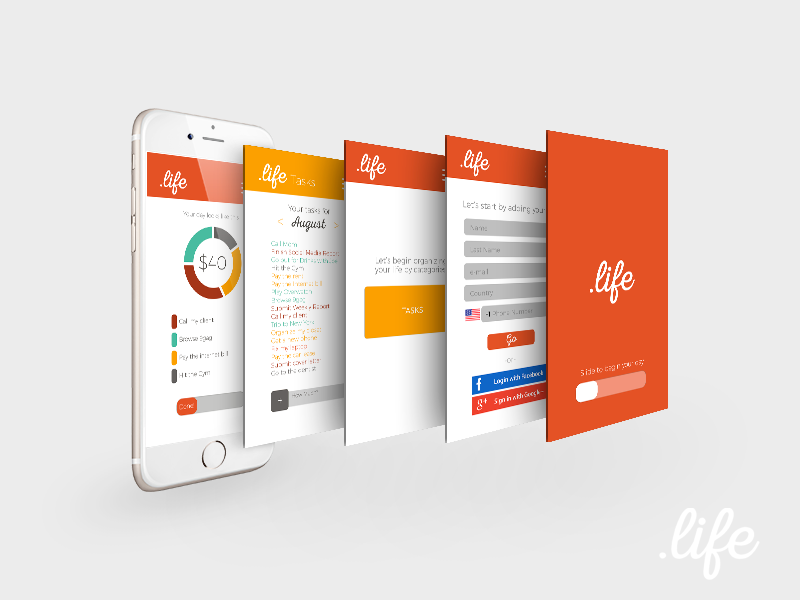 UI Design for .life graphic design app design ui ui design