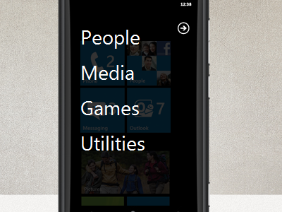 Windows Phone start screen groups concept metro microsoft not apple ui windows phone concept
