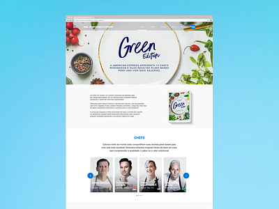 American Express - AmexForFoodies - Green Edition american express americanexpress chefs foodies interface plant based ui vegetarian