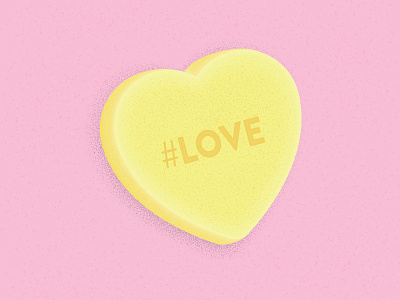 Candy Hearts: #Love candy heart grain hashtag illustration love social media sweethearts valentines