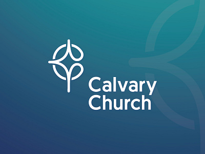 Calvary Church Logo branding church clean icon logo logomark logotype mark monogram star