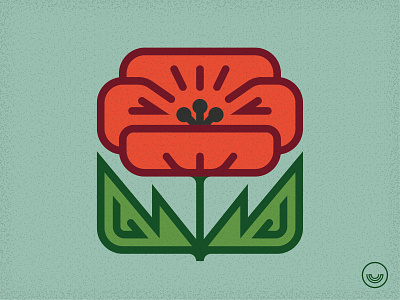 We Remember flower icon logo poppy remembrance veterans day