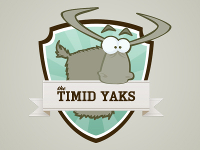 The Timid Yaks, My Fantasy Football Team Logo banner cartoon fantasy football fun identity illustration league logo logo design
