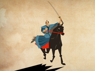 Samurai Illustration 05 animation illustration samurai vector