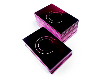 Cosmik black business cards design fluo flyer galaxy logo neon pink space