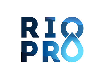 Riopro background blue drop gradient logo sewage water