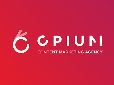 Opium agency content hand marketing opium purple red round typographic typography