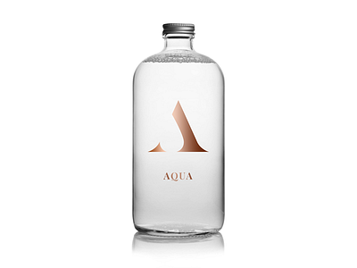 Aqua - luxury water aqua bottle bronze drink foil gold label luxury print water