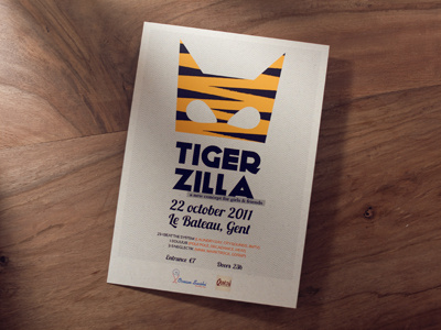 Tigerzilla flyer graphic design logo