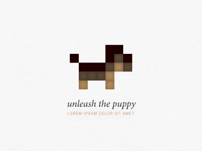 unleash the puppy design logo