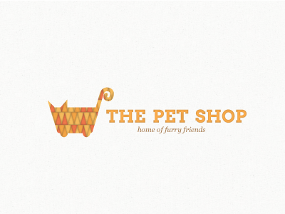 The Pet Shop cart cat logo pet shop