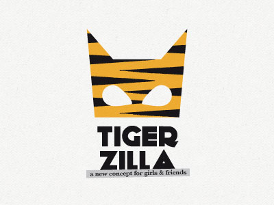 Tigerzilla illustration logo party tiger