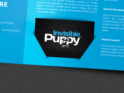 Invisible puppy brochure business card design