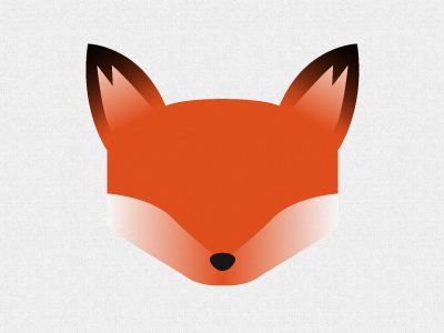 Fox animal fox head illustration orange vector