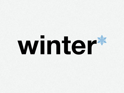 Winter* typography winter