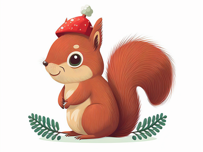 Christmas Squirrel animal christmas cute december design graphic design holiday illustration squirrel