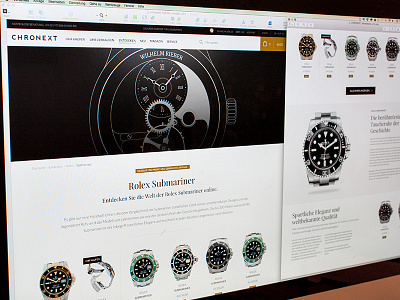 E-Commerce Shop for luxury watches clean commerce design fullwidth interface landing page screen shop ui watches web
