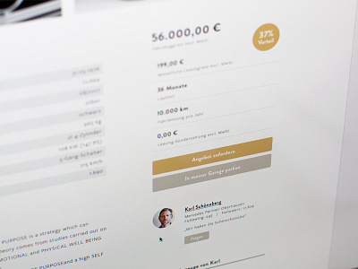 Detail view of our new marketplace project