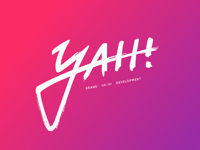 YAH! Logo animation brand branding gif identity logo logotype type