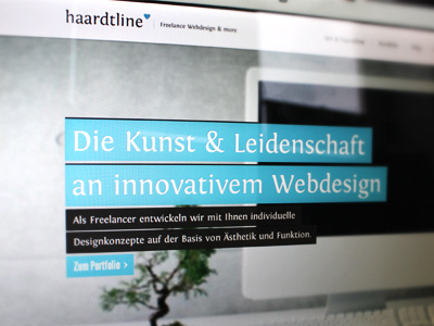 haardtline relaunch background big clean design font header home image interface landing page responsive screen ui ux web