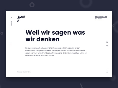 yah! Relaunch 2019 agency design germany landing relaunch text typography ui ux web web design website