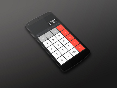 Daily Ui 004 | Calculator 004 app calculator challenge daily ui dailyui dark design figma flat interface red ui ux