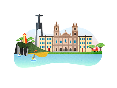 Portugal Illustration architecture art city illustration landmarks portugal vector