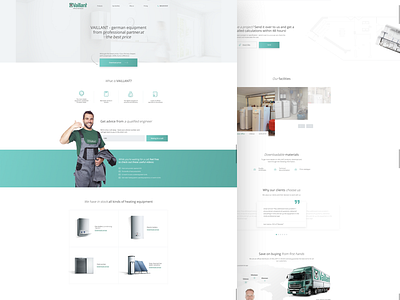 One-page website design for VAILLANT food delivery website food website home page landing page redesign ui design user interface ux design vegan website redesign