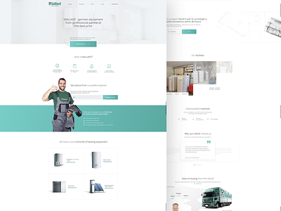 One-page website design for VAILLANT