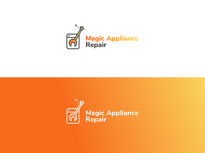 Logo for Home Appliance Repair Company appliance illustration logo magic magic wand rebranding repair tool ui design vector vector illustration washer