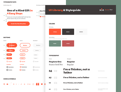 UI Library & Styleguide buttons colorscheme consistency fonts forms h1 icons typography ui design uielements uikit uistyleguide uiux user interface ux design