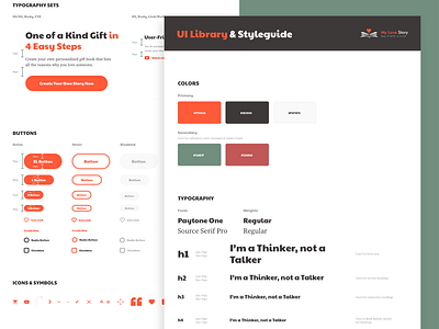 UI Library & Styleguide buttons colorscheme consistency fonts forms h1 icons typography ui design uielements uikit uistyleguide uiux user interface ux design