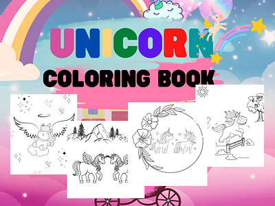 Unicorn coloring Book