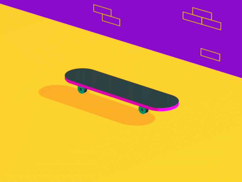 skateboard aftereffects animation gif motiondesign shape skateboard videosmile