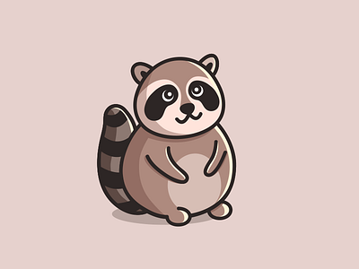 Plump raccoon