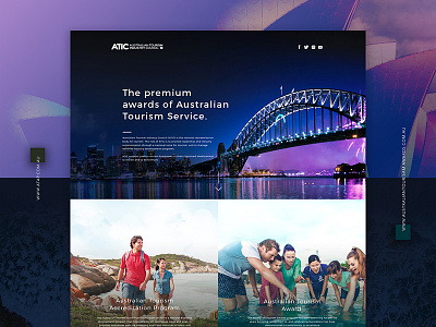 ATIC User Interface designaustraliatourismuiux graphic landing page web design website