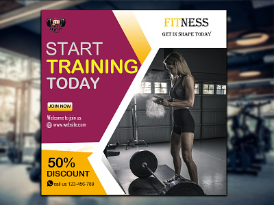 GYM Banner 3d animation branding design graphic design illustration logo motion graphics ui vector