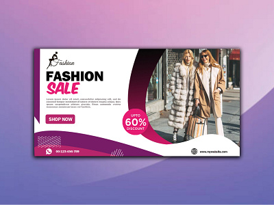 Fashion banner typography vector fashionbanner