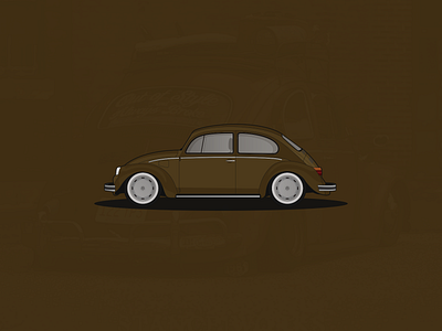 VW Kaefer (Beetle) illustration 2d 2d art 2d illustration animation 2d automotive automotive design beetle car classic car design digital digital art digital illustration drawing flat flat design flat illustration illustration logo vector