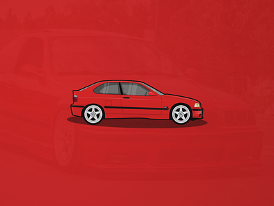 Bmw E36 Compact Illustration By Rytis On Dribbble