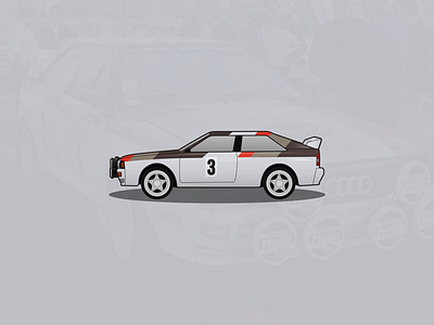 Audi Quattro A2 Rallye Illustration